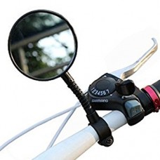 Flexible Bike Bicycle Handlebar Glass Rear View Cycling Cycle Rearview Mirror Suitable For Handlebars Mountain Bike And Road Bike Color Black Brand New - B01M0BUEQP